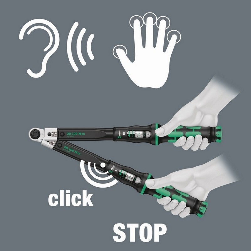 Wera Click-Torque X3 9x12 Değişken Uçlu Torkmetre 20-100Nm 05075653001