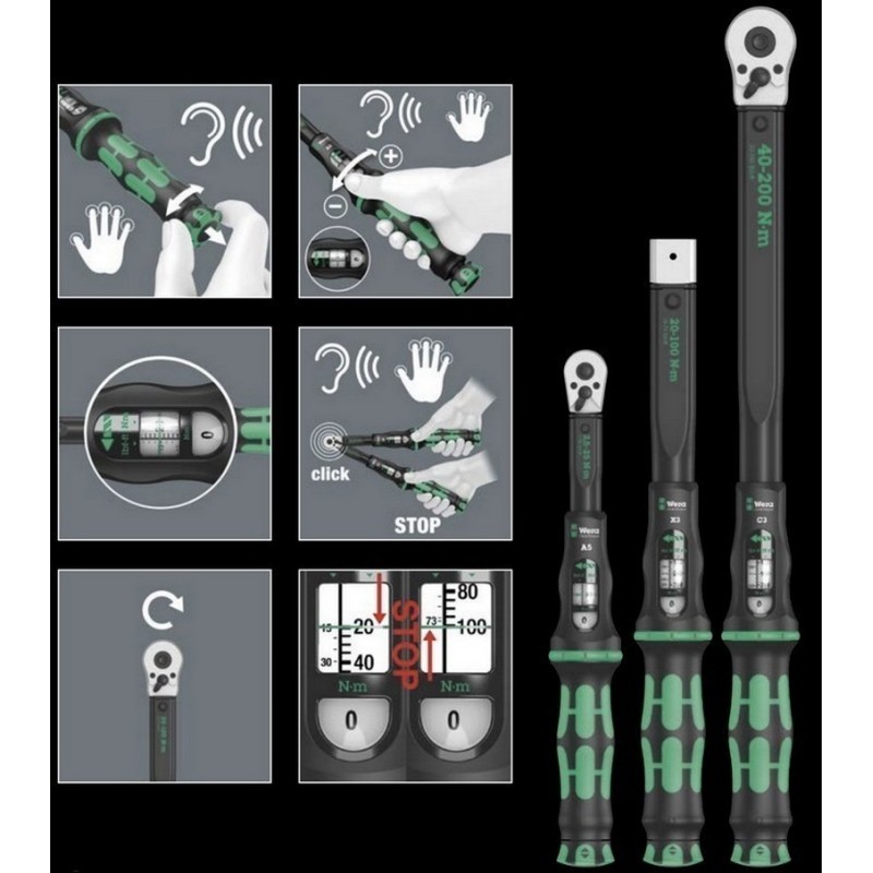 Wera Click-Torque X4 14x18 Değişken Uçlu Torkmetre 40-200Nm 05075654001