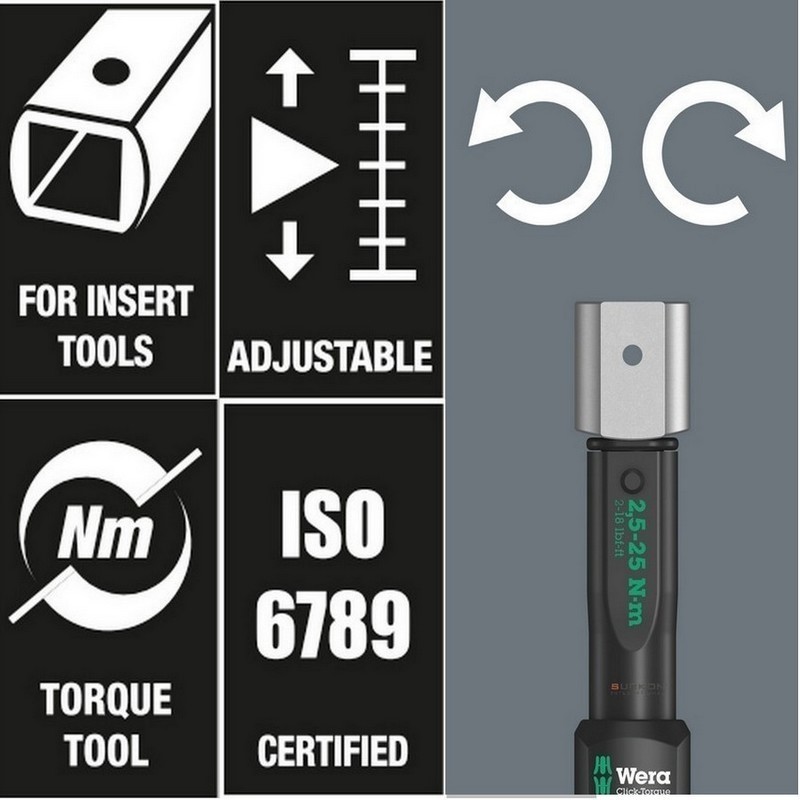 Wera Click-Torque XP2 9x12 Değişken Uçlu Torkmetre 10-50Nm 05075671001