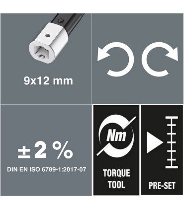 Wera Click-Torque XP2 9x12 Değişken Uçlu Torkmetre 10-50Nm 05075671001