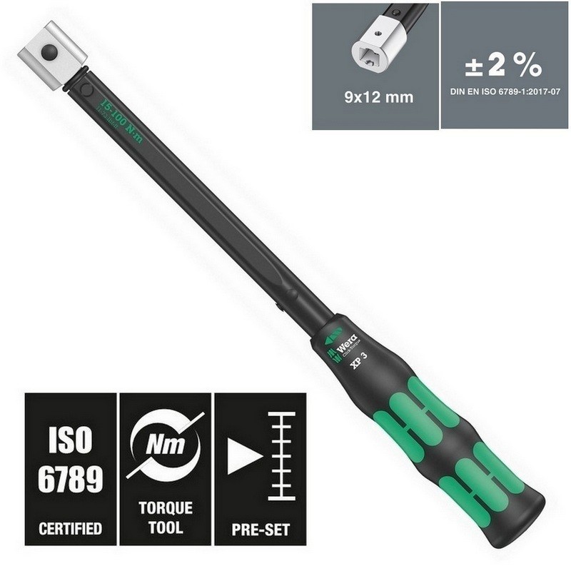 Wera Click-Torque XP3 9x12 Değişken Uçlu Torkmetre 15-150Nm 05075672001