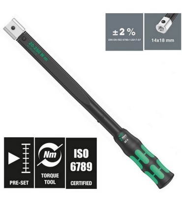 Wera Click-Torque XP4 14x18 Değişken Uçlu Torkmetre 20-250Nm 05075673001