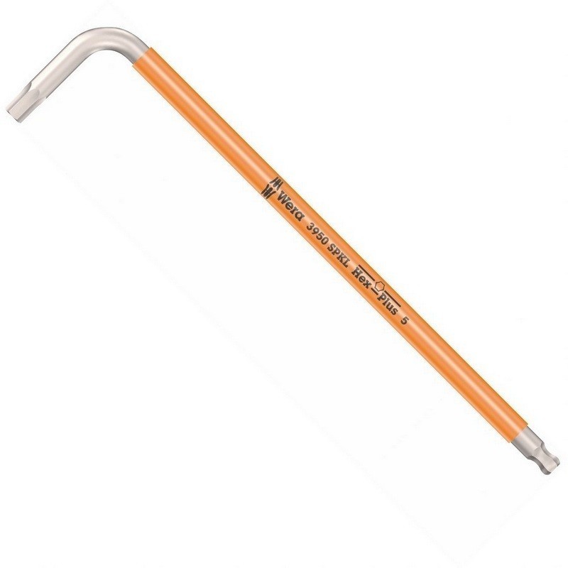 Wera 3950 SPKL Renkli Alyan Anahtar Topbaş Hexplus 5mm 05022665001