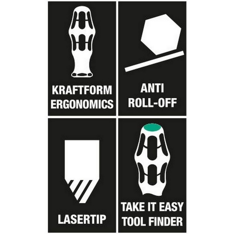 Wera 335/350/355/3 Kraftform Plus Tornavida Seti 300mm 05347735002