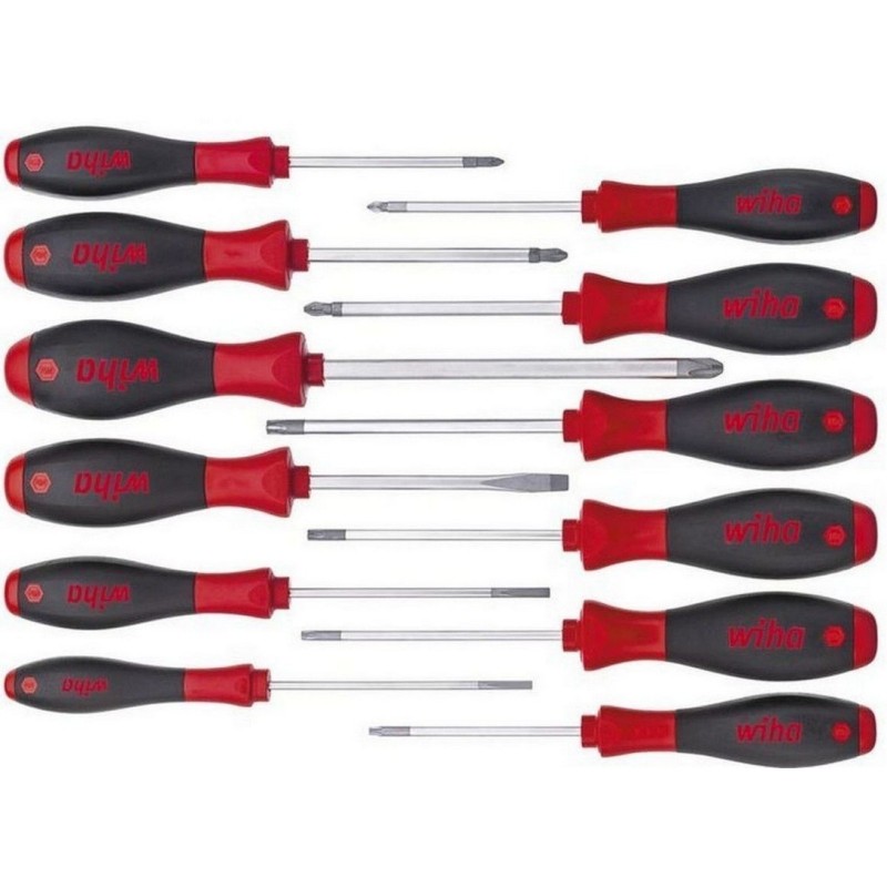Wiha 302 SoftFinish Yıldız Düz Torx Tornavida Seti 12P 41002