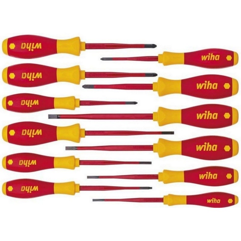 Wiha 3201 SoftFinish VDE Tornavida Seti slimFix 12P 41003