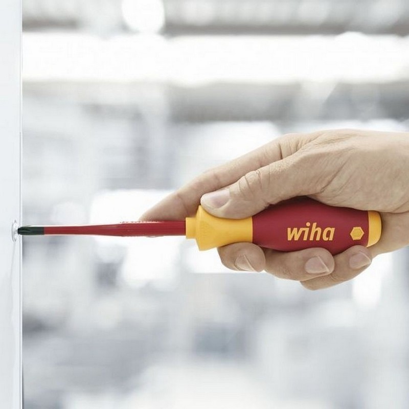 Wiha 3201 SoftFinish Düz VDE Tornavida slimFix 1.2 x 6.5 x 150mm 35392