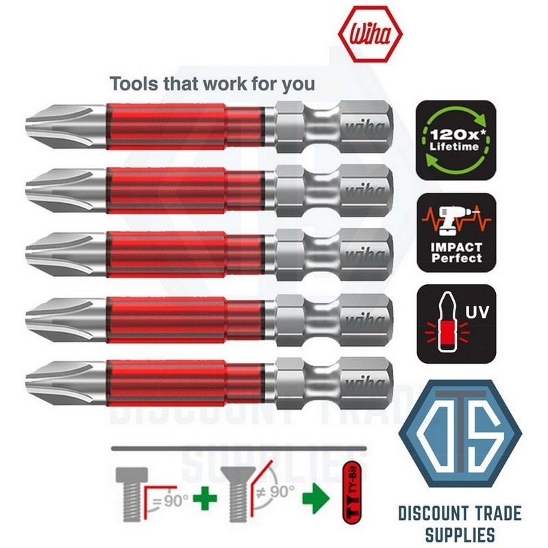 Wiha 7041TY TY Bits Uç Seti 49mm Yıldız PH2 5P 42119