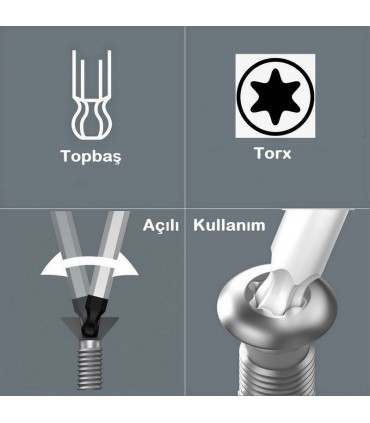 Wiha 366BET Allen Anahtar Topbaş Torx TX40 24.1x210mm 40977