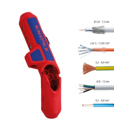 Knipex 169501 SB ErgoSrip Kablo Sıyırma Aleti Sağ El