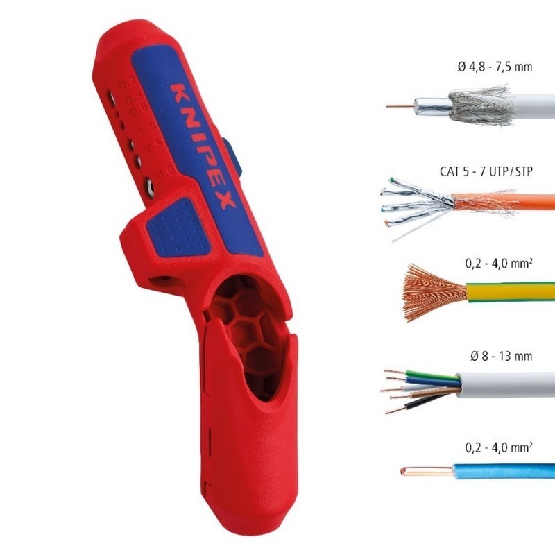Knipex 169501 SB ErgoSrip Kablo Sıyırma Aleti Sağ El