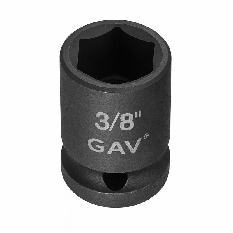 GAV 43515 3/8" Kısa Havalı Lokma Ağır İş Altıköşe 15mm [H:30mm]