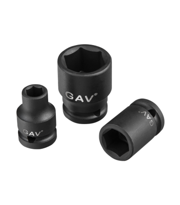 GAV 43515 3/8" Kısa Havalı Lokma Ağır İş Altıköşe 15mm [H:30mm]