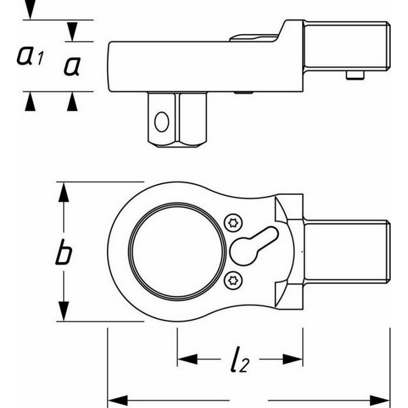 Hazet 6602-1 3/8" Kare 14X18mm Yön Mandallı Yassı Cırcır 40D