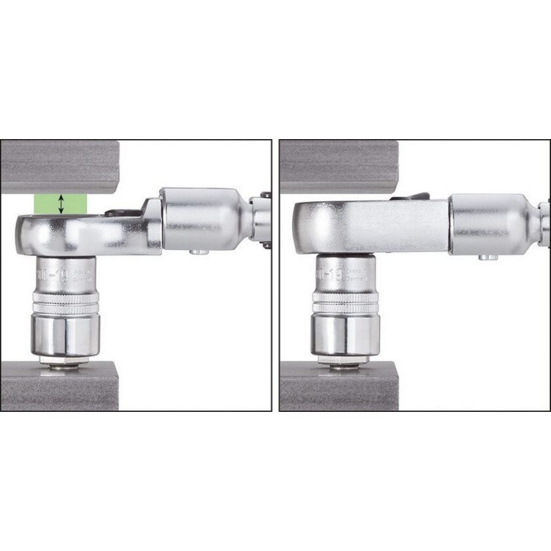 Hazet 6602-1 3/8" Kare 14X18mm Yön Mandallı Yassı Cırcır 40D