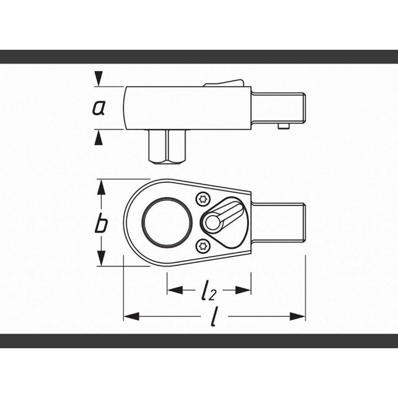 Hazet 6402-1 9X12mm Geçmeli Tork Ucu 3/8" Yön Mandallı Cırcır 30D