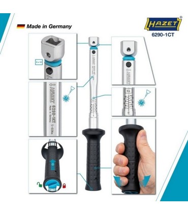 Hazet 6290-1CT 5-60Nm 9X12mm Değişken Uçlu Torkmetre ±%2