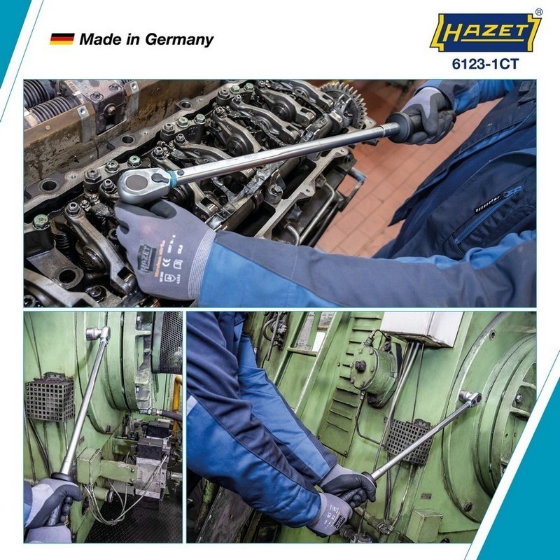 Hazet 6123-1CT 60-320Nm 1/2" Ayarlanabilir Tork Anahtarı ±%2