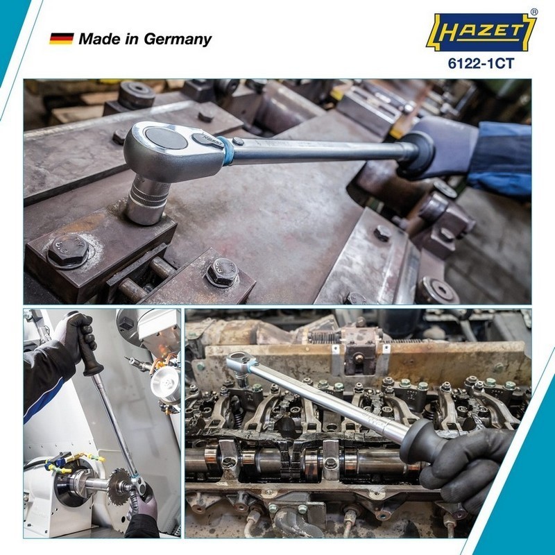 Hazet 6122-1CT 40-200Nm 1/2" Ayarlanabilir Tork Anahtarı ±%2