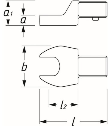 Hazet 6450D-19  Açık Ağız 14X18mm Değiştirilebilir Tork Ucu 19mm