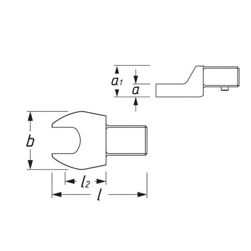 Hazet 6450C-9 Açık Ağız 9X12mm Değiştirilebilir Tork Ucu 9mm