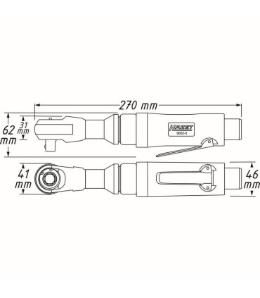 Hazet 9022-2 70Nm 1/2" Havalı Cırcırlı Vidalama