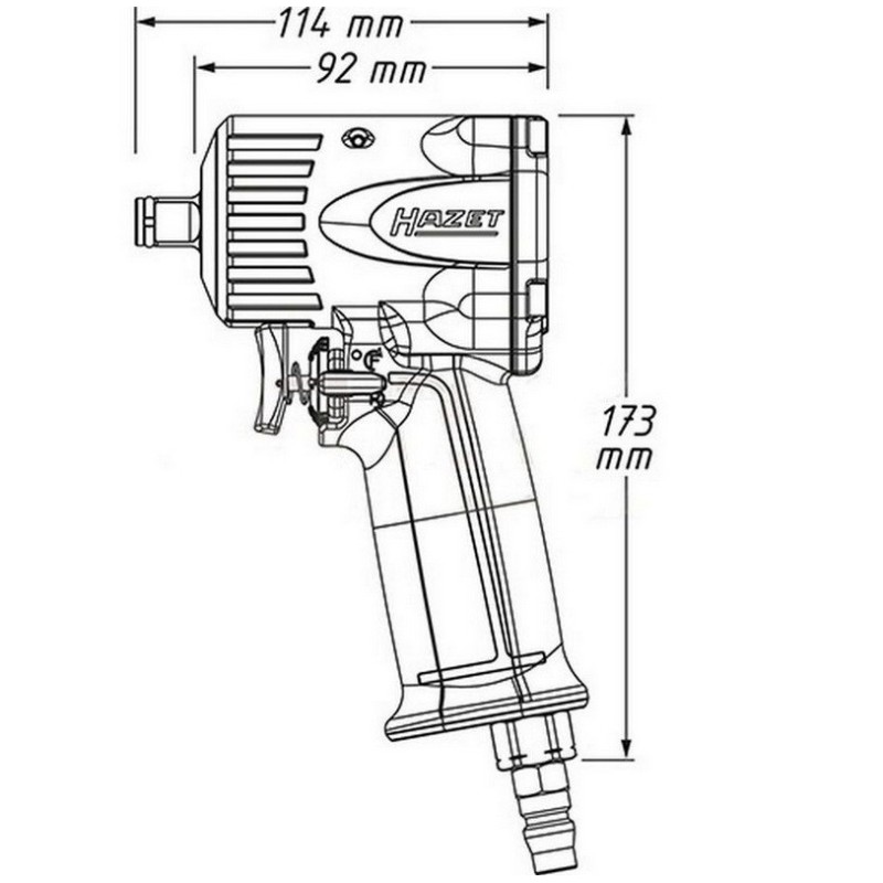 Hazet 9011M 460Nm 3/8" Havalı Sıkma Sökme Tabancası