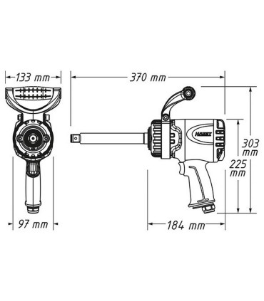 Hazet 9013 LGTT 3800Nm 3/4" Havalı Sıkma Sökme Tabancası
