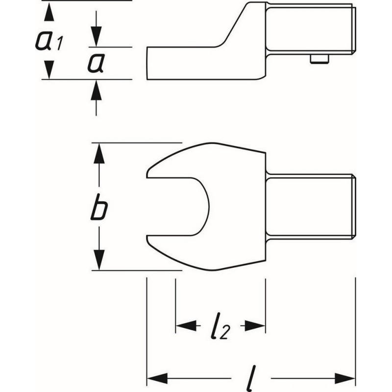 Hazet 6450D-13 13mm Açık Ağız 14X18mm Değiştirilebilir Tork Ucu
