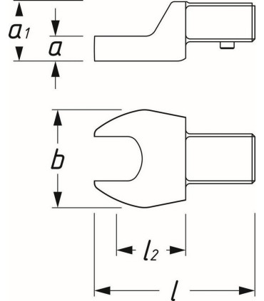 Hazet 6450D-21 21mm Açık Ağız 14X18mm Değiştirilebilir Tork Ucu