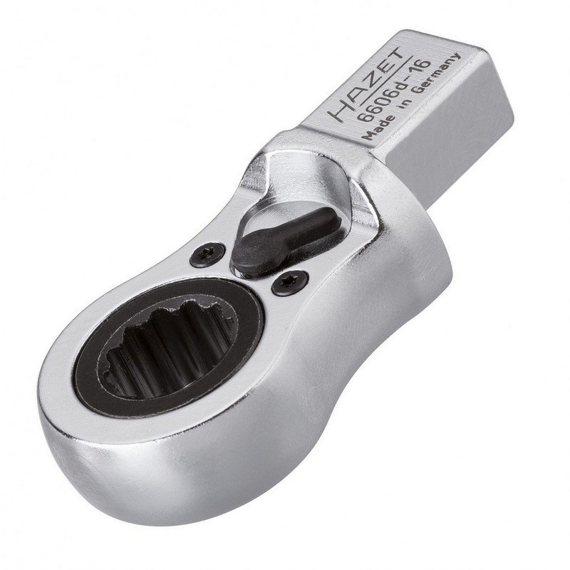 Hazet 6606D-16 14X18 Geçmeli Tork Ucu Yıldız Kaset Tip Yön Mandallı Cırcır 16mm