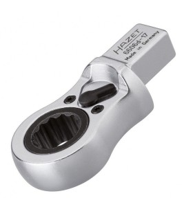 Hazet 6606D-17 14X18 Geçmeli Tork Ucu Yıldız Kaset Tip Yön Mandallı Cırcır 17mm