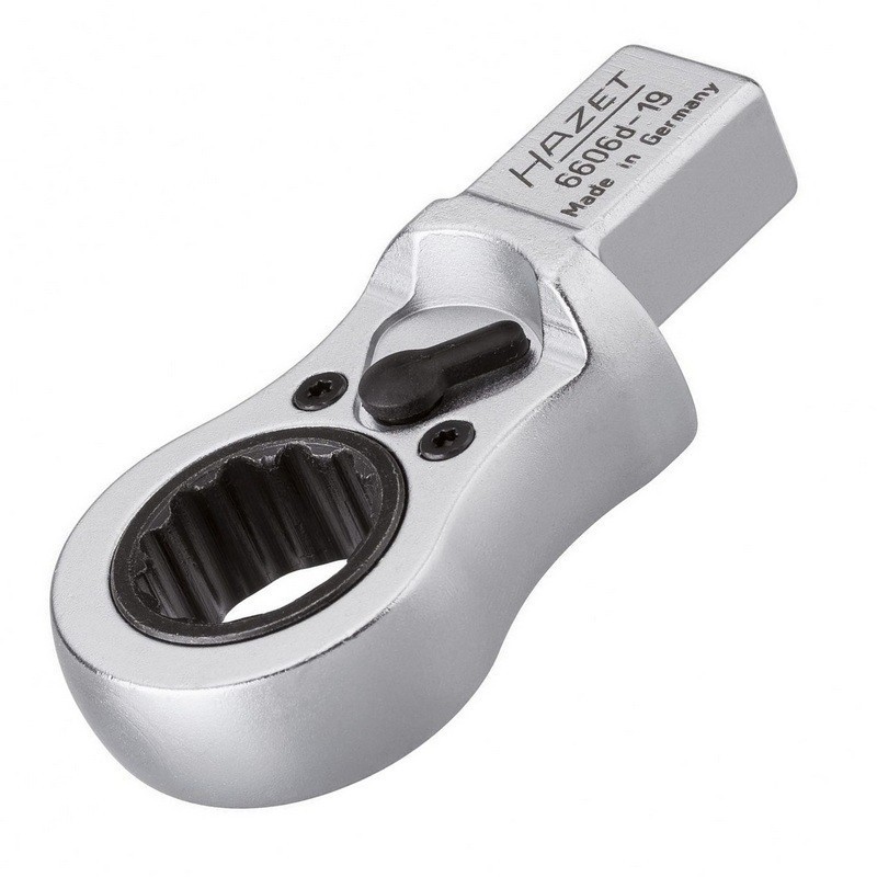 Hazet 6606D-19 14X18 Geçmeli Tork Ucu Yıldız Kaset Tip Yön Mandallı Cırcır 19mm