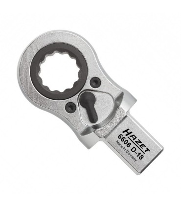 Hazet 6606D-19 14X18 Geçmeli Tork Ucu Yıldız Kaset Tip Yön Mandallı Cırcır 19mm