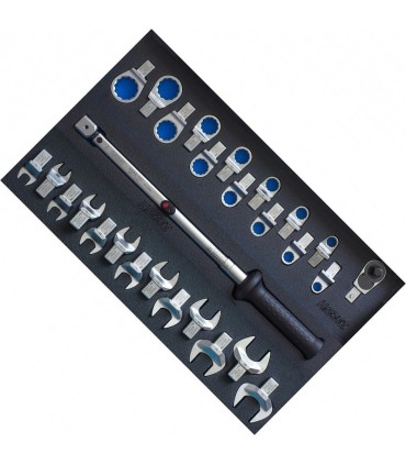 Hazet 6292-1CT/28 40-200Nm 14X18mm Açık Ağız-Yıldız Torkmetre Seti