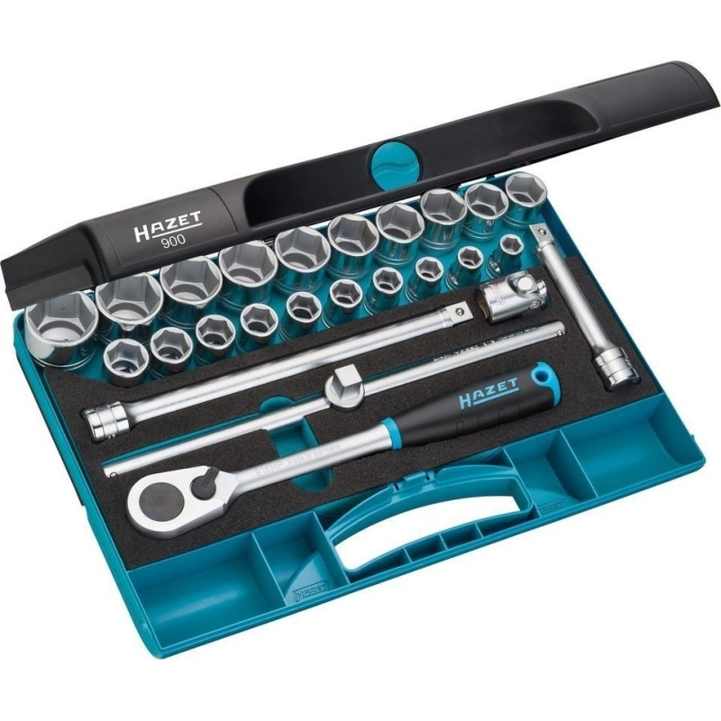 Hazet 900 1/2" 6 Köşe 25 Parça Lokma Seti M10-M32