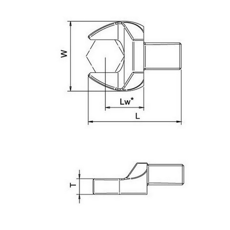 Netratek 7312-0304W 3/4" Açık Ağız 14X18mm Değişken Tork Ucu