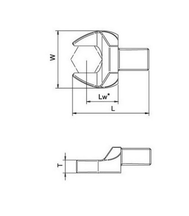 Netratek 7411-22W 22mm Açık Ağız 9X12mm Değişken Tork Ucu