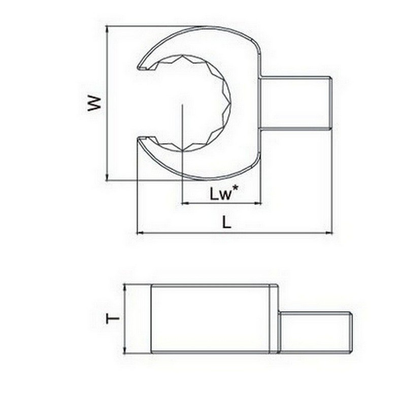Netratek 7441-22W 22mm Açık Yıldız 9X12 Değiştirilebilir Tork Ucu