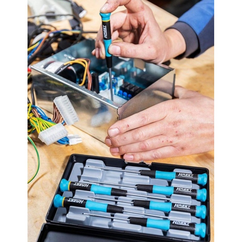 Hazet 805/7 Elektronikci Düz Yıldız Mikro Tornavida Seti 7P