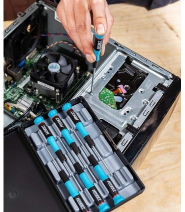 Hazet 805/7 Elektronikci Düz Yıldız Mikro Tornavida Seti 7P