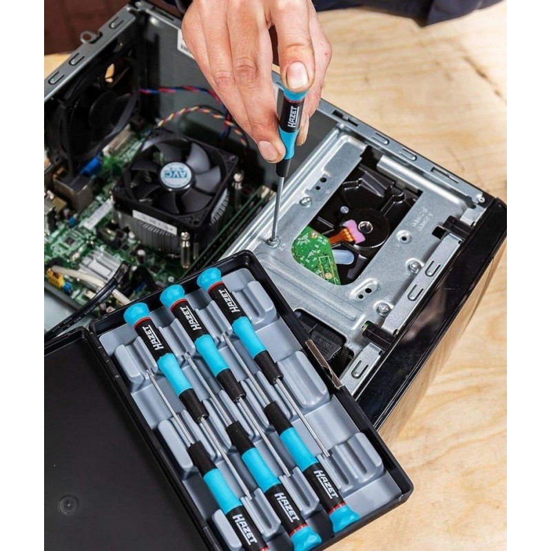 Hazet 805/7 Elektronikci Düz Yıldız Mikro Tornavida Seti 7P