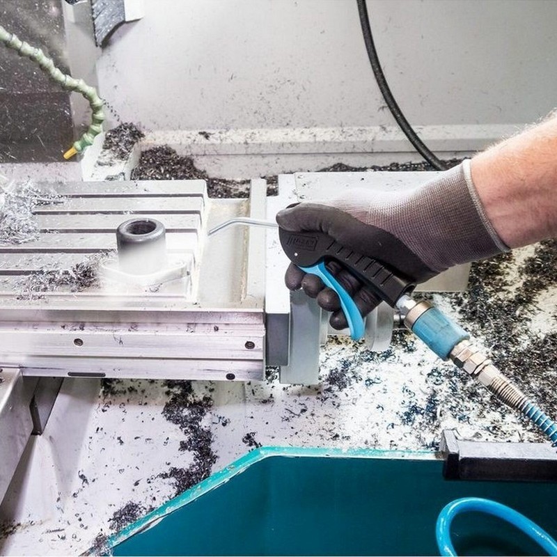 Hazet 9040P-3  Basınçlı Hava  Sessiz Üfleme Tabancası Eğik Boru 100mm