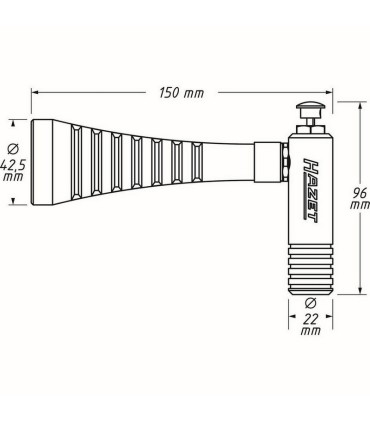 Hazet 9040T-1 Basınçlı Hava Turbo Üfleme Tabancası
