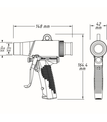 Hazet 9043N-10 Basınçlı Hava Üfleme/Emme Tabancası