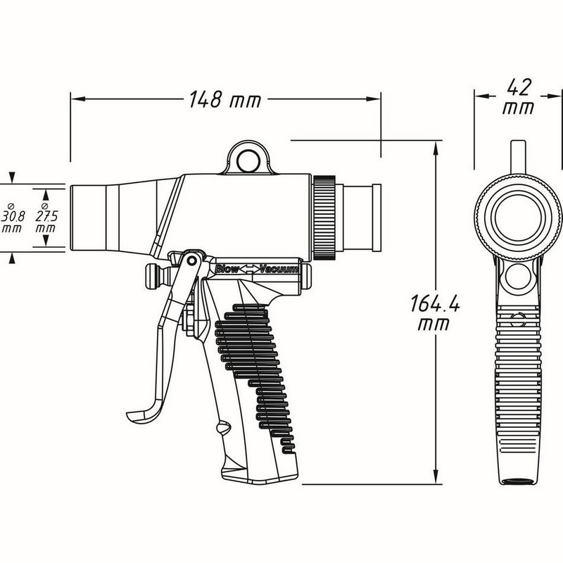Hazet 9043N-10 Basınçlı Hava Üfleme/Emme Tabancası