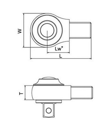 Netratek 7531-02W 1/4" Kare 9X12 Girişli Yön Tekerli Cırcır 72D