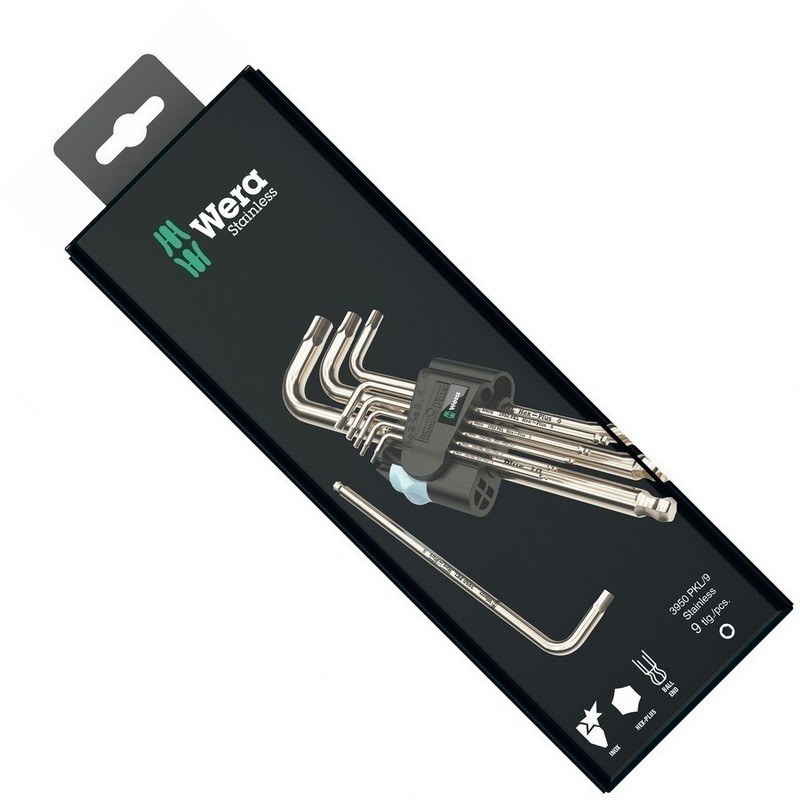 Wera 3950/9 PKL SB Hexplus Topbaş Alyan Anahtar Seti 1 05073544001