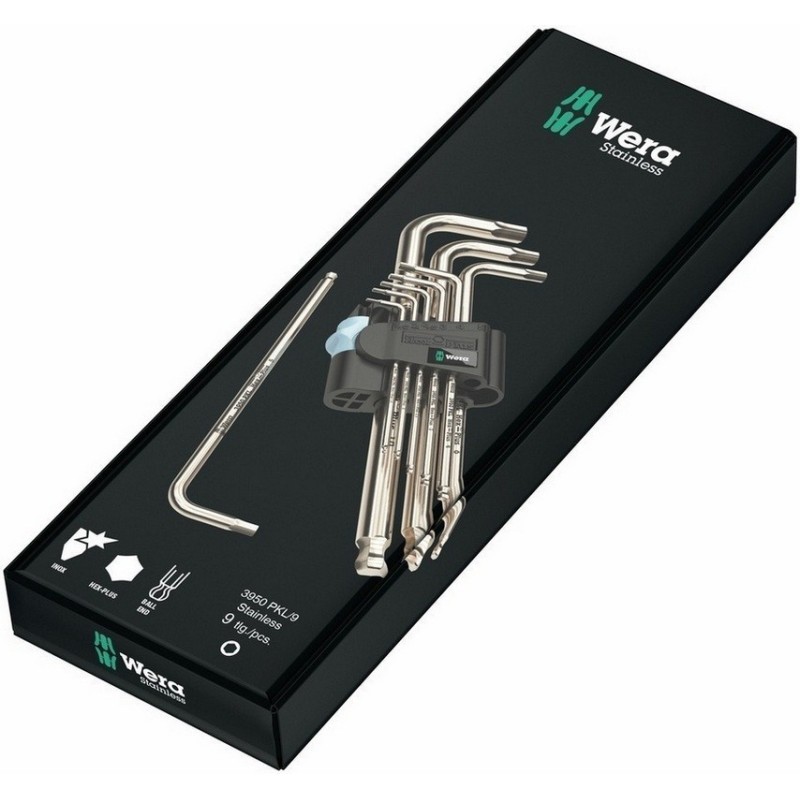Wera 3950/9 PKL SB Hexplus Topbaş Alyan Anahtar Seti 1 05073544001