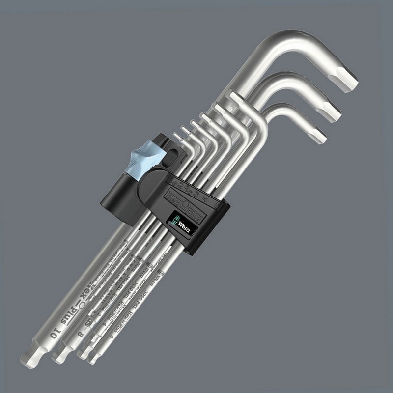 Wera 3950/9 PKL SB Hexplus Topbaş Alyan Anahtar Seti 1 05073544001